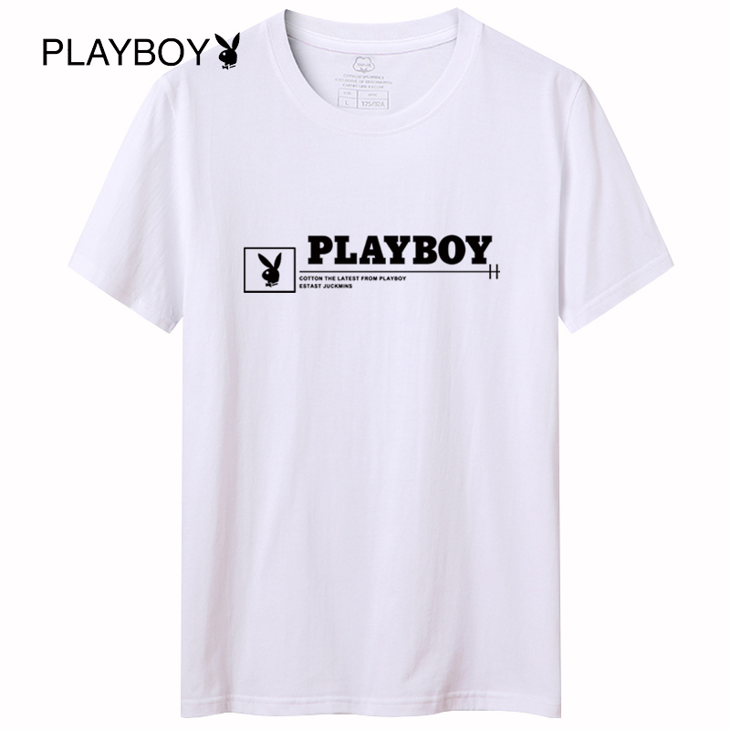 花花公子(PLAYBOY ICON)男士时尚休闲2020新款夏季短袖T恤
