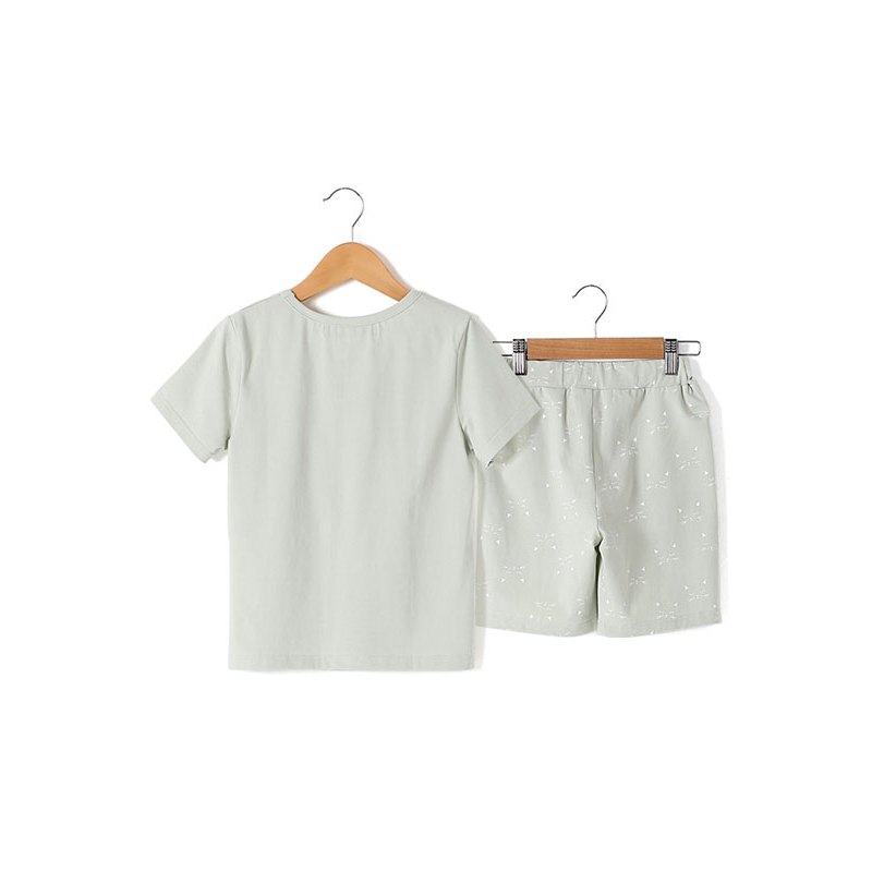牧童童装夏季男童家居服儿童居家服女童短袖睡衣2件套装