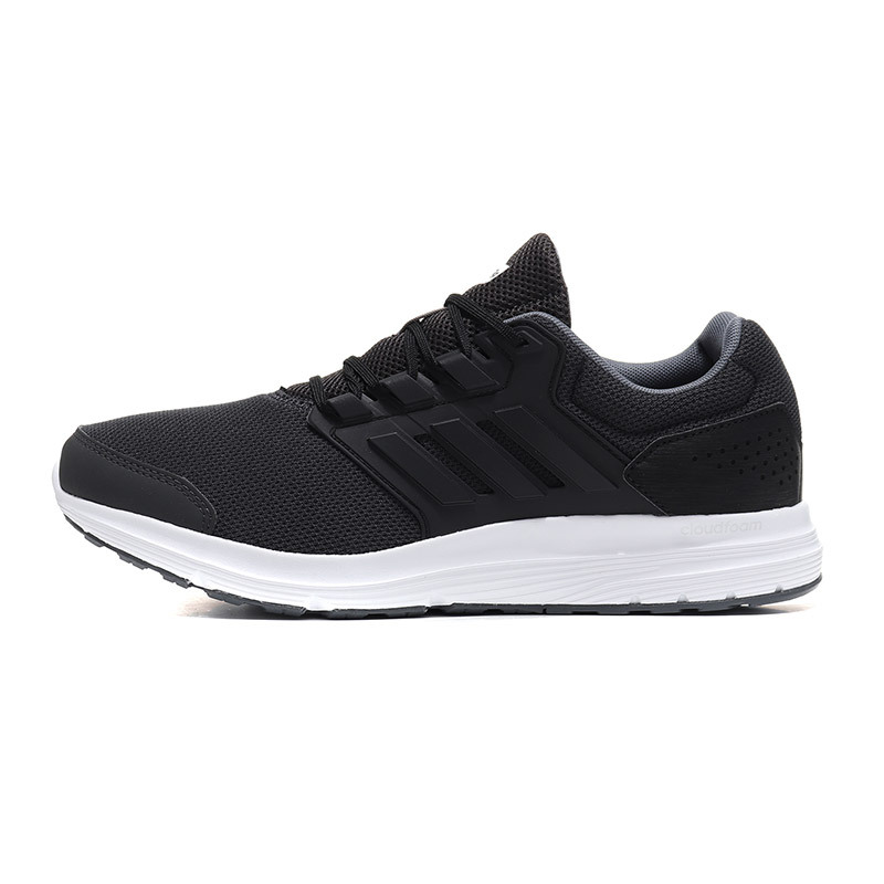 adidas阿迪达斯男子跑步鞋轻便休闲运动鞋B43804 B43804炭黑+黑色