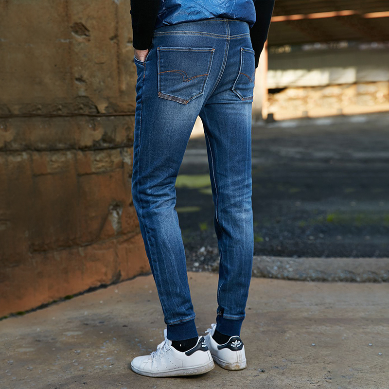 Lee Cooper2018新款男士牛仔裤男薄款弹力修身直筒休闲秋季裤子男