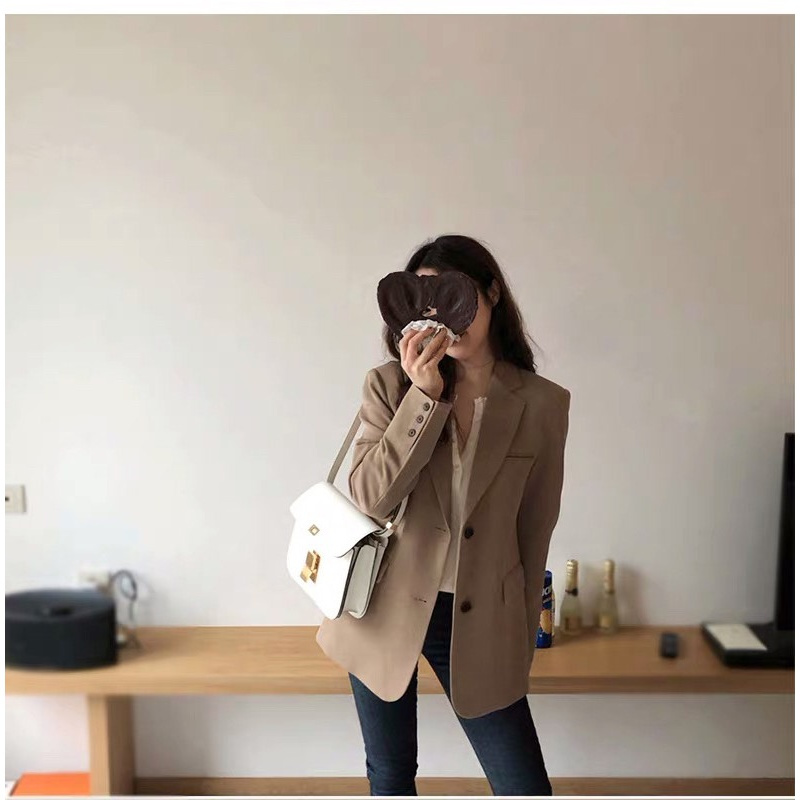 【秀衣记】网红小西装waitmore外套女ins潮早春薄款韩版设计感小众复古港风