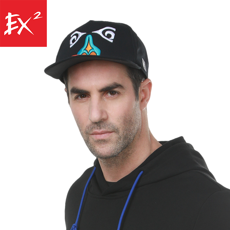 EX2伊海诗帽子男款平檐帽型立体绣花工艺棒球帽