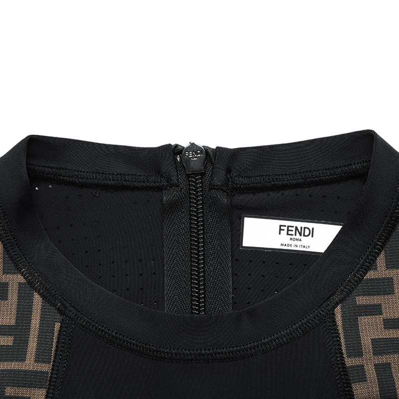 芬迪 FENDI 女士锦纶无袖弹力紧身连体衣FAJ024 AGM5