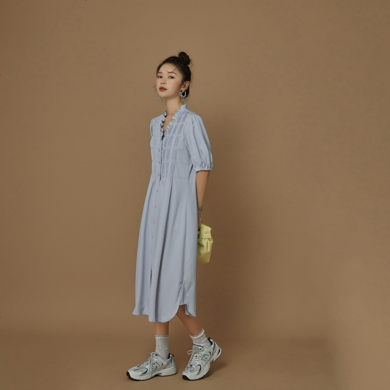 OtherMix法式花边连衣裙2021年新款娃娃裙韩版春季减龄洋气裙子女