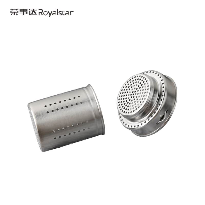 荣事达茗品玻璃杯家用水杯加厚双层耐高温茶杯不锈钢500ml大容量保温杯 RB1802咖啡色