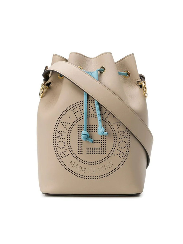 预售 芬迪FENDI MON TRESOR 水桶包大号 FF标识光面皮 女士单肩包 8BT309 金扣