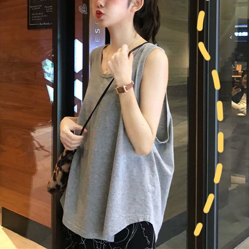 运动小背心女韩版夏季性感外穿女装宽松无袖T恤上衣吊带打底衫女图片