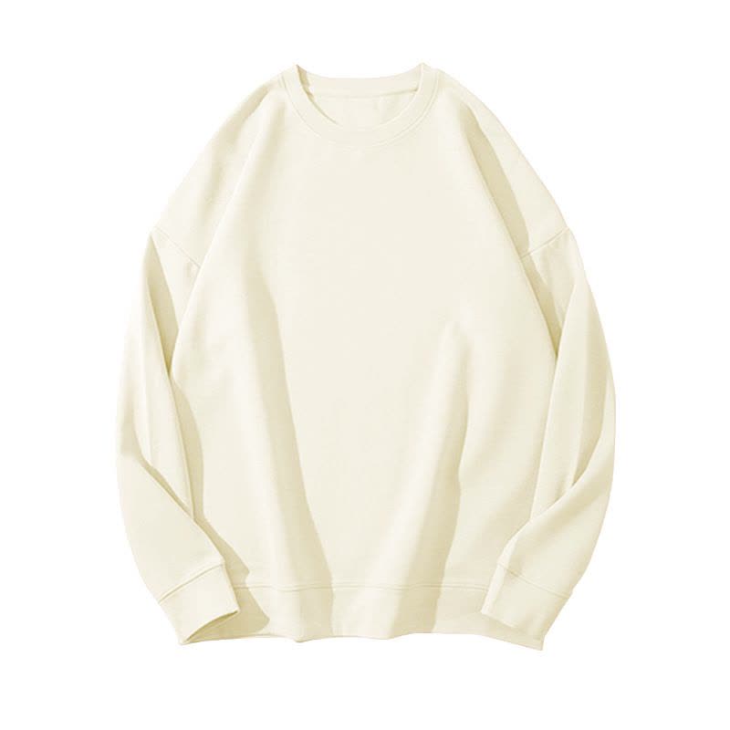 纯色加绒卫衣女秋冬韩版宽松休闲上衣T恤女学生情侣装外套打底衫图片