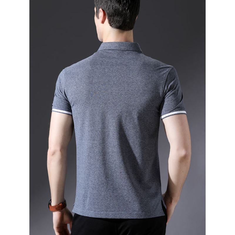 恒源祥男短袖t恤夏季翻领青年休闲polo衫纯色半袖t恤