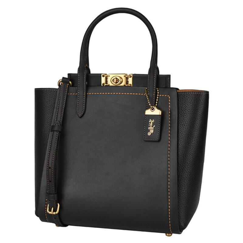 coach蔻驰女士troupe系列牛皮革中号托特包手提单肩包78164