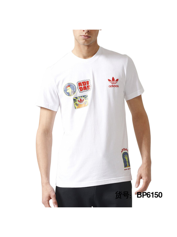 阿迪达斯三叶草男装夏季圆领运动休闲短袖T恤BP6150