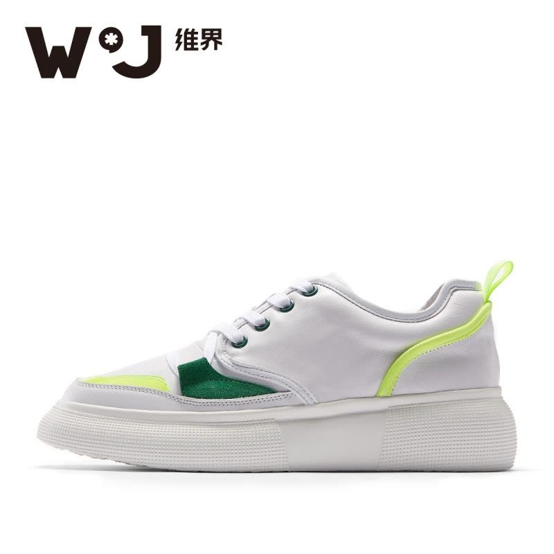 维界男鞋秋小白鞋男休闲鞋韩版时尚舒适潮流厚底板鞋ins火的鞋子图片