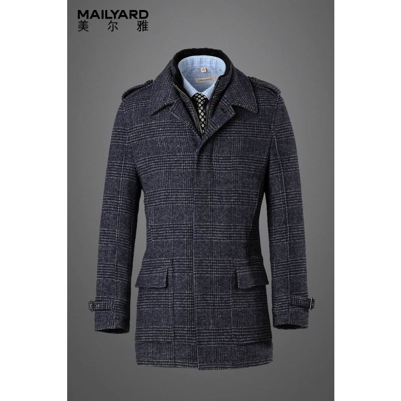 美尔雅(MAILYARD)毛呢大衣男 羊毛商务休闲男式大衣 男士毛呢外套 073