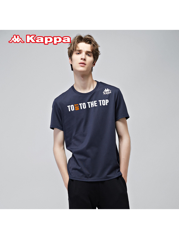 Kappa背靠背卡帕运动短袖男白色圆领休闲运动T恤男夏季K0712TD11D