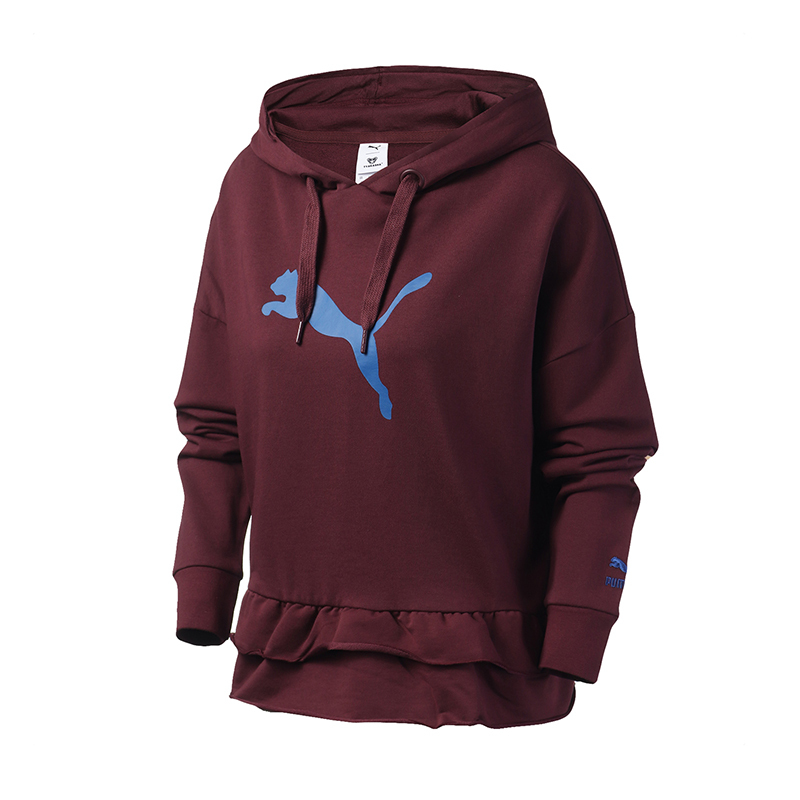 PUMA黑标女装TYAKASHA运动服休闲花边连帽卫衣59555626