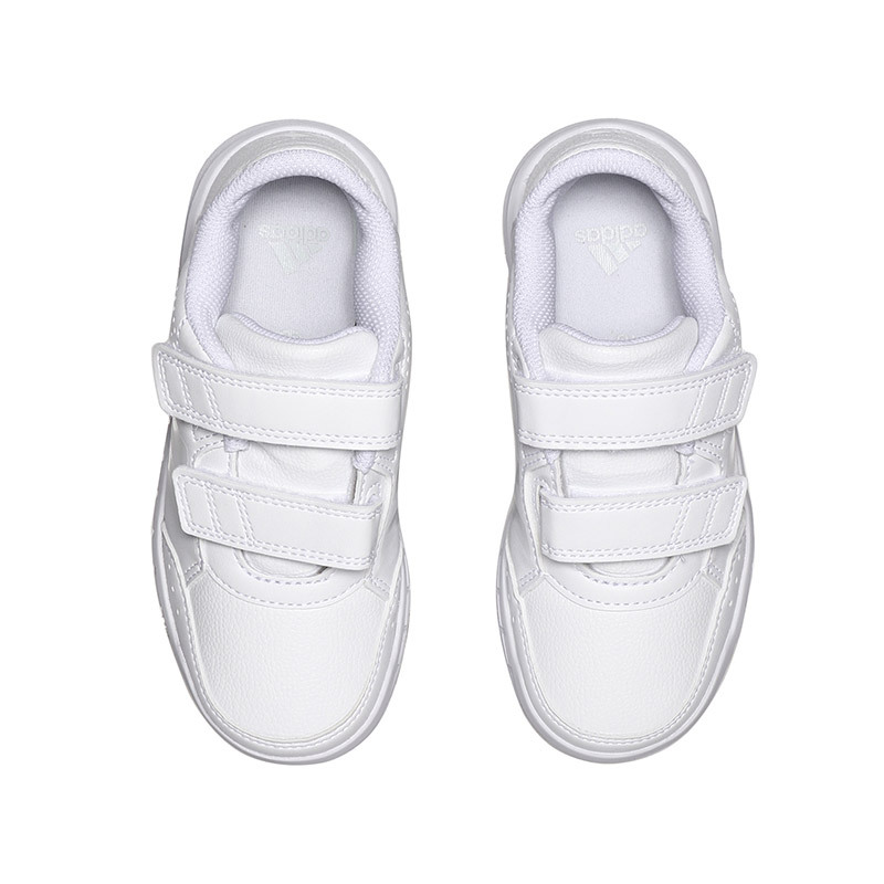adidas阿迪达斯童男小童运动鞋休闲运动魔术贴鞋BA9524 BA9524亮白