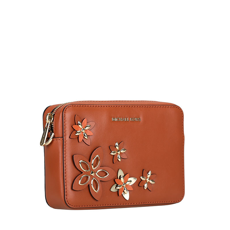 Michael Kors/迈克·科尔斯 女士双色花朵铆钉斜挎相机包 32H6GFAM2T