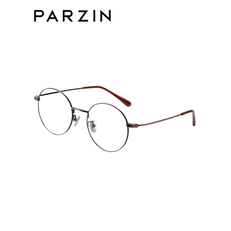 帕森（PARZIN)金属圆框眼镜架 男女复古文艺眼镜框 潮流框架 15707