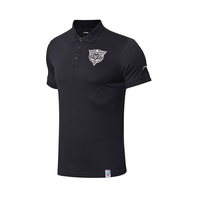李宁短袖POLO衫男士足球系列运动衣翻领男装夏季针织运动服 3XL APLN153-1标准白