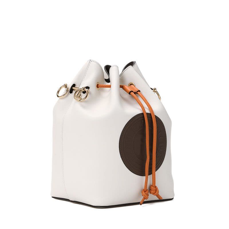 预售FENDI/芬迪 女包MON TRESOR徽标邮戳装饰小号水桶单肩包 8BT298图片