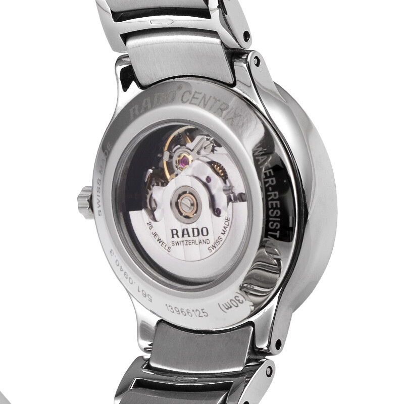 雷达rado瑞士手表晶萃系列时尚优雅简约机械女表28mm白盘钢带r309