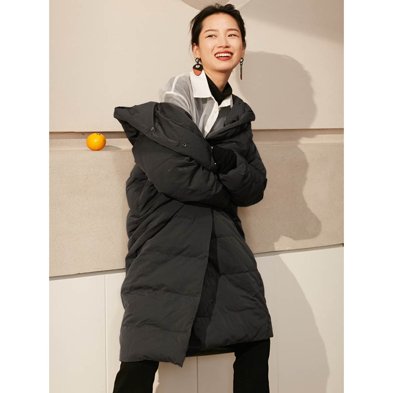 森宿Y轻质加厚中长款羽绒服女90%白鸭绒冬装2018新款韩版潮外套