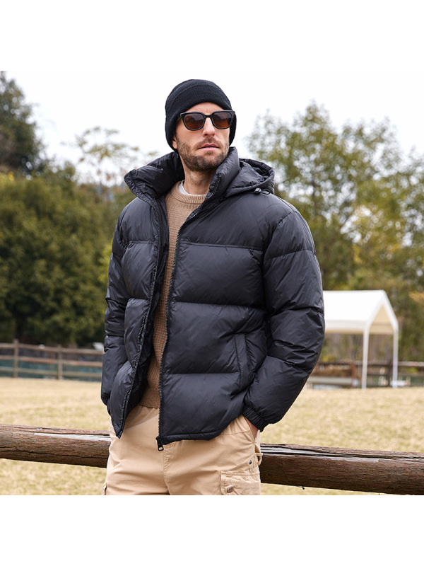 男装加厚羽绒服男新款连帽男士冬装户外休闲保暖拼色青年潮牌外套