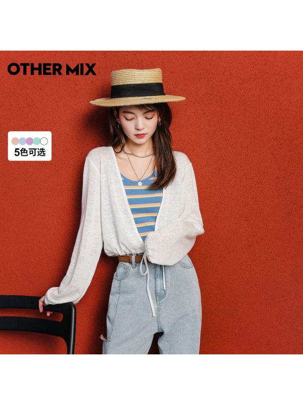 OtherMix薄款小外套女休闲百搭韩版宽松短款棒球服潮