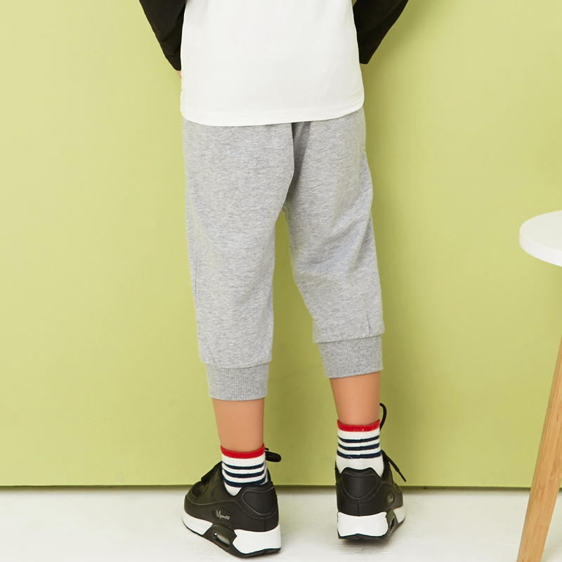 moomoo童装男童儿童夏装男休闲七分裤透气运动裤男