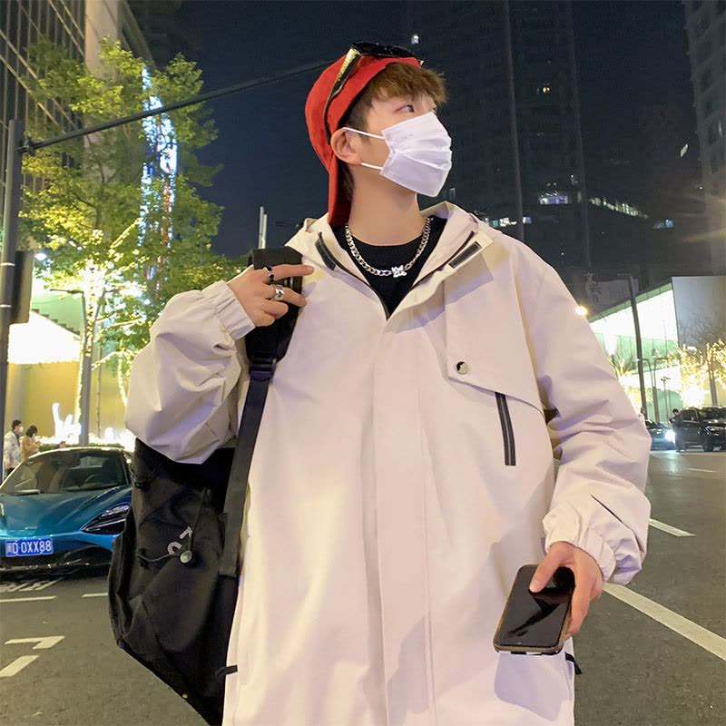 港风外套男冲锋衣男女同款2024新款户外防水防风春秋季登山钓鱼服图片