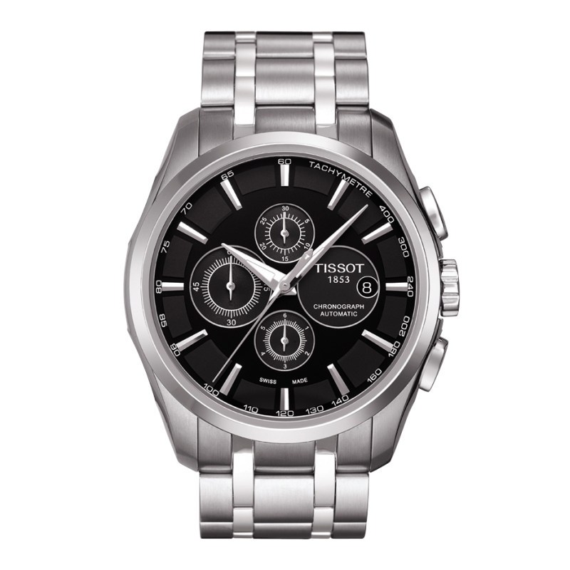 天梭tissot库图系列自动机械时尚商务休闲简约钢带男士手表t