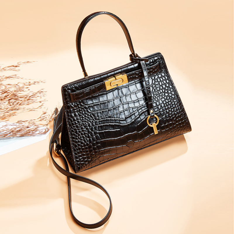 包包女包新款鳄鱼纹大容量斜挎包单肩手提包女士包