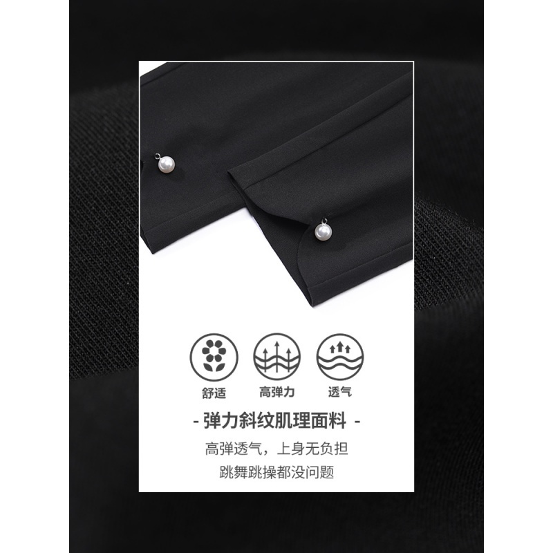 妖精的口袋黑色休闲铅笔裤2020夏季新款女修身显瘦百搭小脚裤子潮