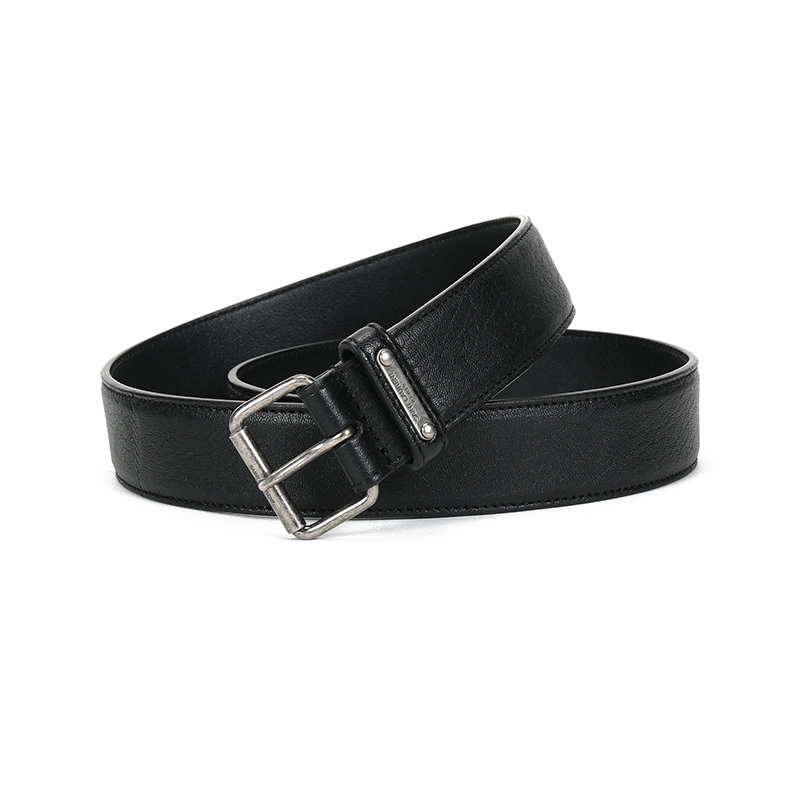 SAINT LAURENT 圣罗兰 男士皮革仿古针扣式皮带腰带 483197 BRM0D