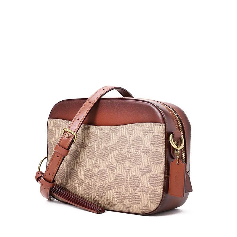 COACH/蔻驰 女包双C图案拼皮单肩斜挎相机小方包 31208图片