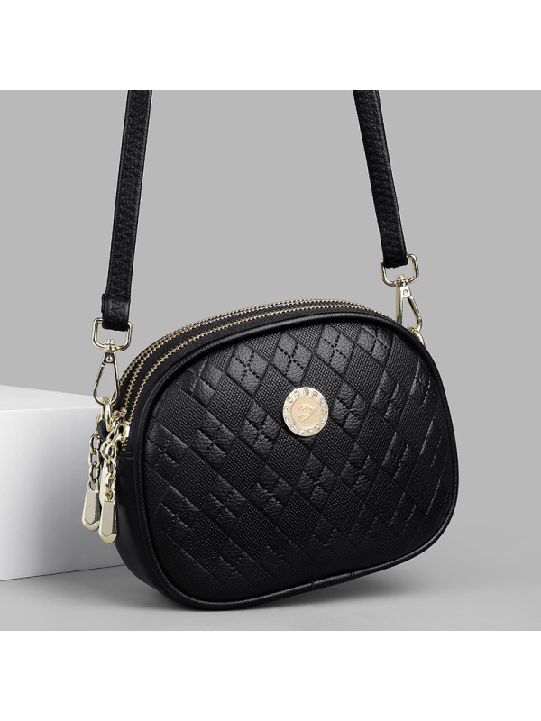 Ceba包包女包2022新款潮流女士小圆包多层软皮百搭洋气单肩斜挎