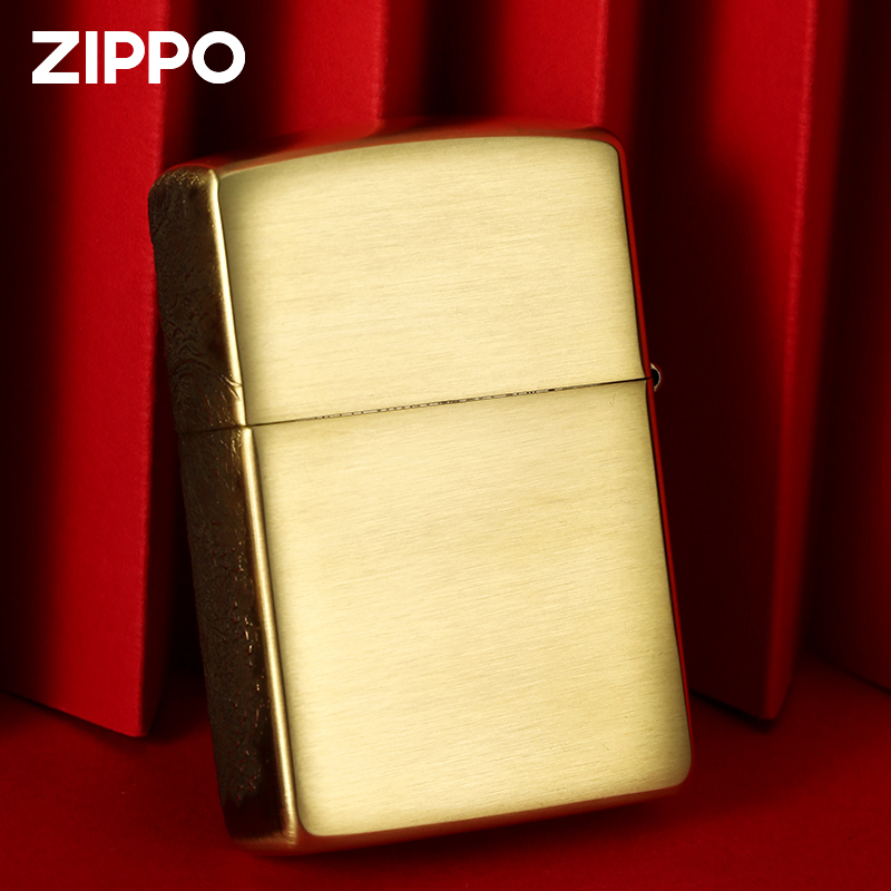 zippo正版打火机防风煤油男士火机雄狮金色盔甲机
