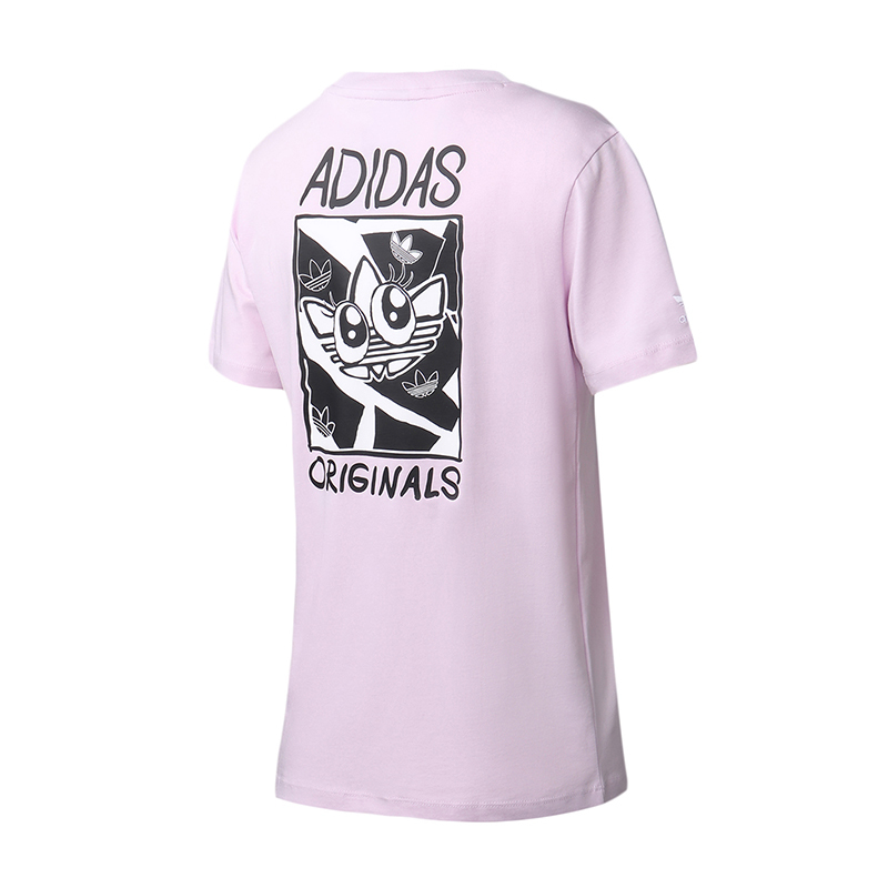 adidas阿迪达斯三叶草女装运动服休闲短袖T恤GK5164