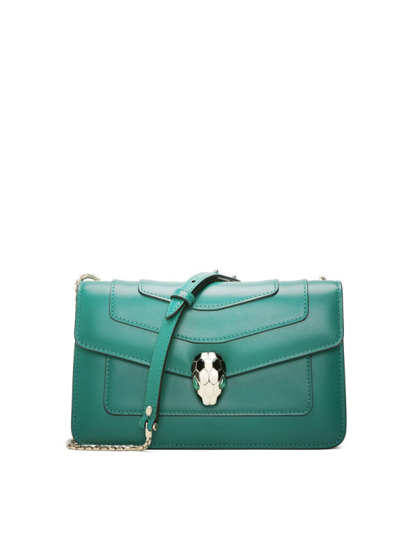 BVLGARI SERPENTI FOREVER 单肩包 绿色
