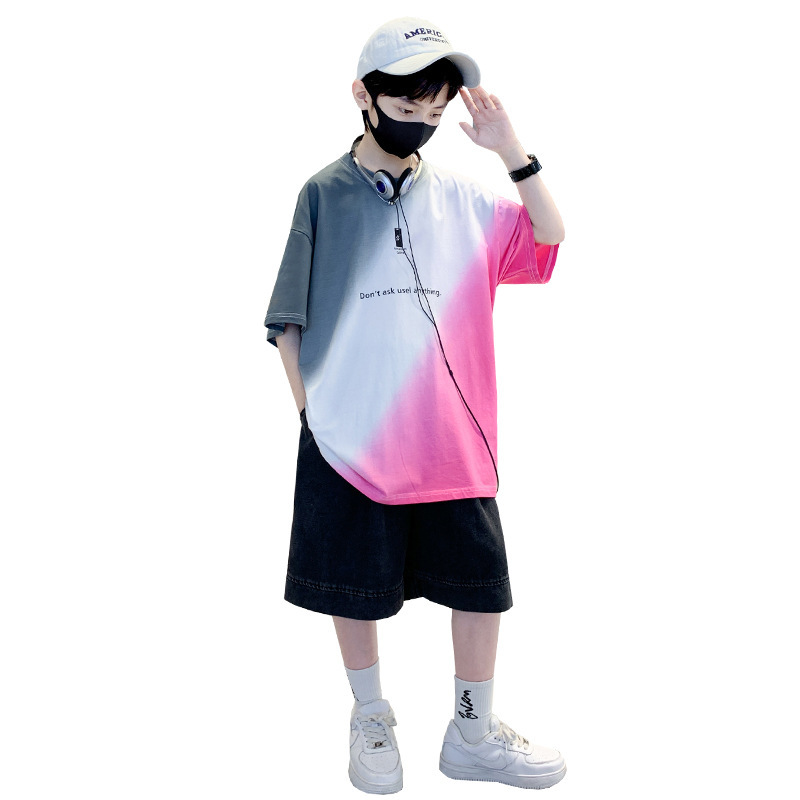 男童夏装套装新款儿童夏款休闲男孩酷帅夏季短袖中大童潮