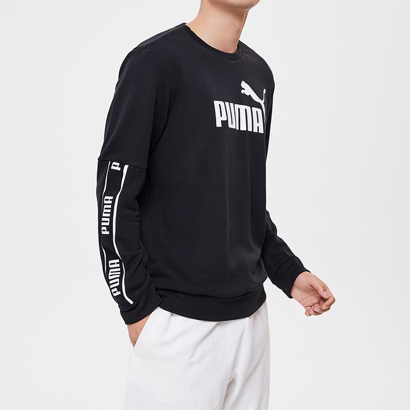 PUMA彪马男装运动服休闲针织套头衫圆领卫衣580437