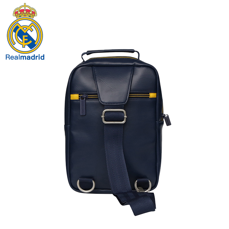 皇家马德里Realmadrid官方正品时尚男女士多功能大容量手提运动户外登山休闲健身训练商旅行电脑单肩小挎书包背包蓝色