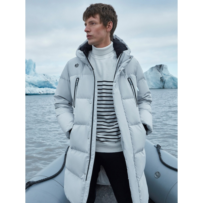 波司登outleis奥莱新款男连帽长款时尚保暖防寒羽绒服潮