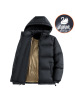 男装冬季羽绒服男士新款白鹅绒黑金连帽百搭户外保暖加厚宽松外套