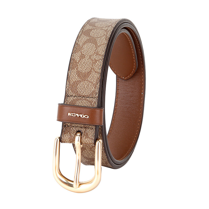 COACH 蔻驰 奢侈品 女士卡其色人造革腰带皮带 F78179 IMBDX-M