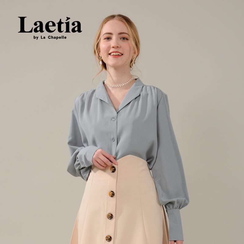 拉夏贝尔Laetia 2021早春新款chic通勤百搭简约柔软舒适衬衫纯色