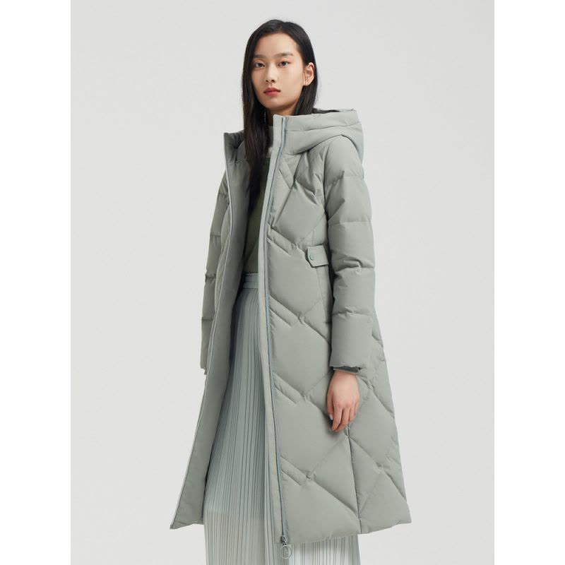 波司登羽绒服长款连帽时尚保暖简约显瘦百搭气质通勤B00145176Q图片