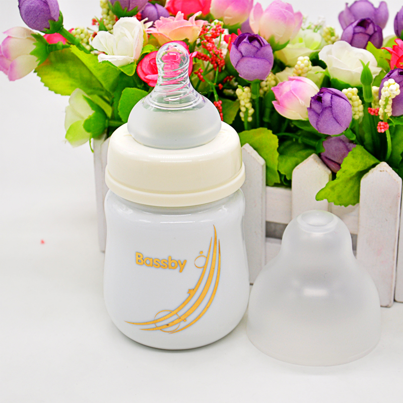 贝斯比婴儿玲珑瓷陶瓷奶瓶120ml新生儿保温奶瓶02岁仿真母乳实感陶瓷
