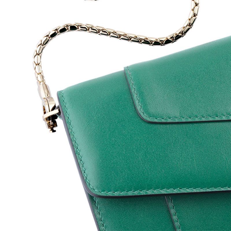 【预定】Bvlgari/宝格丽 女包2019新款牛皮蛇头扣环单肩手拿包链条包图片