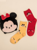 阪织屋【两双装】迪士尼松松米妮史迪奇可爱女袜创意卡通维尼熊小挎包